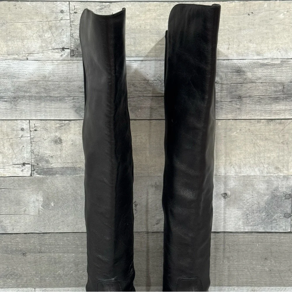 STUART WEITZMAN Portia Studded Over Knee Boots - Black - Size - 7.5B